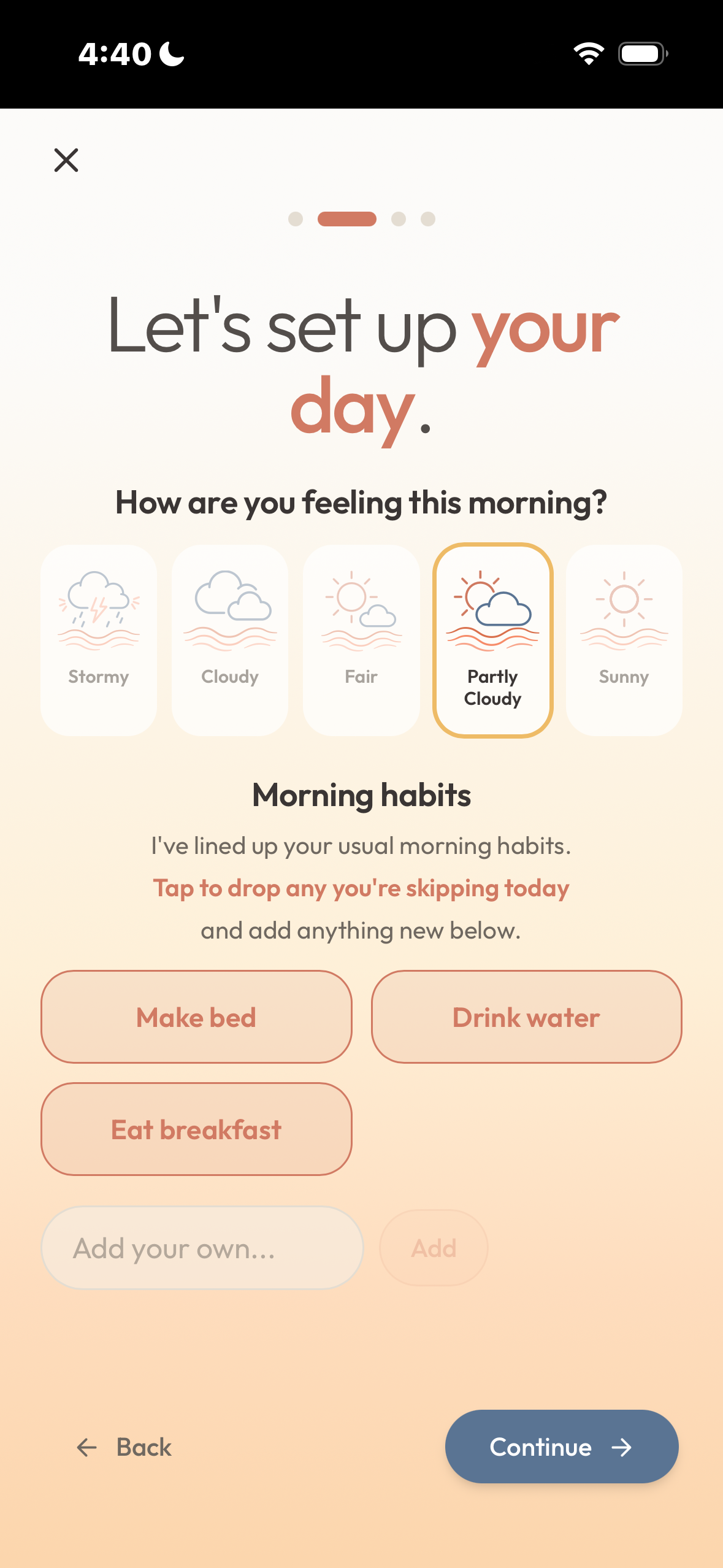 Alora Morning Brief on iOS